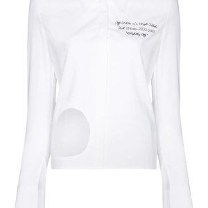 Off-White cut-out long-sleeve shirt